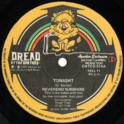 Reverend Sunshine Tonight Vinyl 12" USED