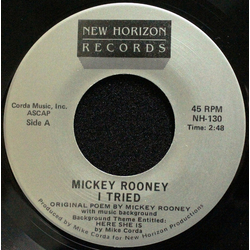 Mickey Rooney I Tried / Lover Of The Simple Things Vinyl 7" USED