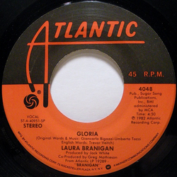 Laura Branigan Gloria / Living A Lie Vinyl 7" USED