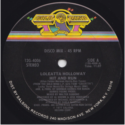Loleatta Holloway Hit And Run Vinyl 12" USED