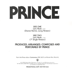 Prince Let's Work Vinyl 12" USED