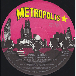 Pink Rhythm / John Rocca Can't Get Enough Of Your Love Vinyl 12" USED