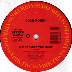 Cock Robin The Promise You Made Vinyl 12" USED