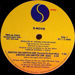 B-Movie Switch On - Switch Off / Forever Running Vinyl 12" USED