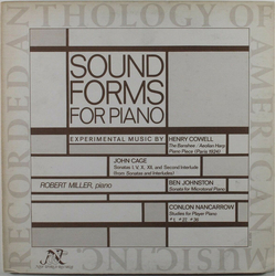 Robert Miller (2) Sound Forms For Piano Vinyl LP USED