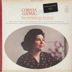 Christa Ludwig The Shepherd On The Rock And Other Songs With Chamber Accompaniment Vinyl LP USED