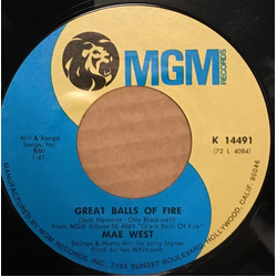 Mae West Great Balls Of Fire Vinyl 7" USED