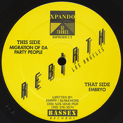 Rebirth Embryo / Migration Of Da Party People Vinyl 12" USED