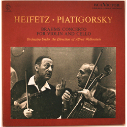 Jascha Heifetz / Gregor Piatigorsky / Johannes Brahms / RCA Victor Symphony Orchestra / Alfred Wallenstein Concerto For Violin And Cello Vinyl LP USED