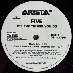 Five It's The Things You Do Vinyl 12" USED