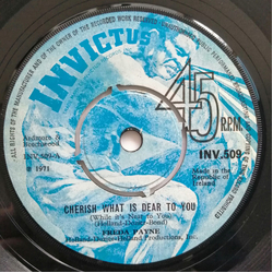 Freda Payne Cherish What Is Dear To You (While It's Near To You) Vinyl 7" USED