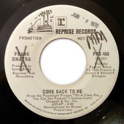 Frank Sinatra Come Back To Me / On A Clear Day (You Can See Forever) Vinyl 7" USED