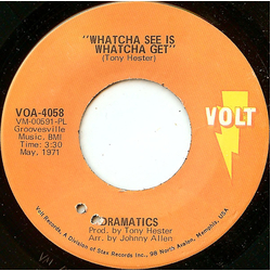 The Dramatics Whatcha See Is Whatcha Get / Thankful For Your Love Vinyl 7" USED