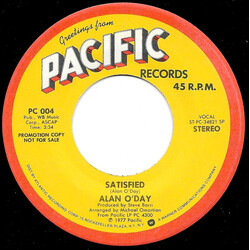 Alan O'Day Satisfied USED VINYL 7INCH 45 RPM PROMO STEREO MONO