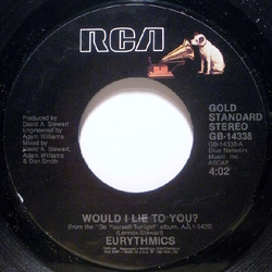 Eurythmics Would I Lie To You / There Must Be An Angel Vinyl 7" USED