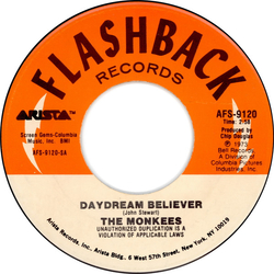 The Monkees Daydream Believer / (I'm Not Your) Steppin Stone Vinyl 7" USED