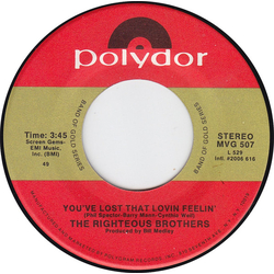 The Righteous Brothers You've Lost That Lovin' Feelin' / (You're My) Soul And Inspiration Vinyl 7" USED