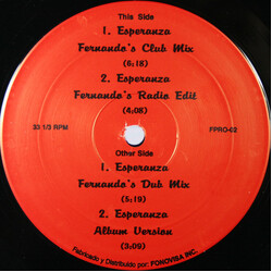 Enrique Iglesias Esperanza USED VINYL 12INCH 33 S RPM PROMO