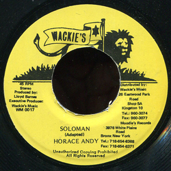 Horace Andy Soloman Vinyl 7" USED