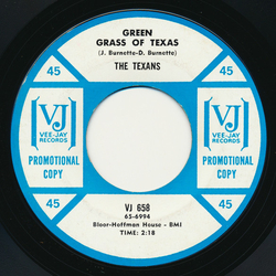 The Texans (2) Green Grass Of Texas / Bloody River Vinyl 7" USED
