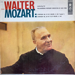 Bruno Walter / Philharmonic-Symphony Orchestra Of New York / Wolfgang Amadeus Mozart Symphony No. 41 In C Major, K. 551 ("Jupiter") / Symphony No. 39 