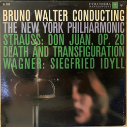 Bruno Walter / New York Philharmonic / Richard Strauss / Richard Wagner Don Juan, Op. 20 / Death And Transfiguration / Siegfried Idyll Vinyl LP USED