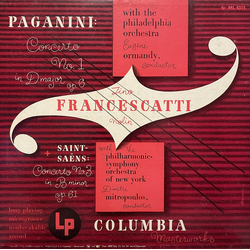 Niccolò Paganini / Camille Saint-Saëns / Zino Francescatti Concerto No.1 In D Major, Op. 6 + Concerto No. 3 In B Minor, Op. 61 Vinyl LP USED