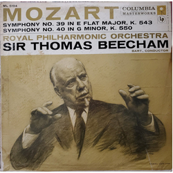 Sir Thomas Beecham / Royal Philharmonic Orchestra / Wolfgang Amadeus Mozart Symphony No. 39 In E Flat Major, K. 543 / Symphony No. 40 In G Minor, K. 5