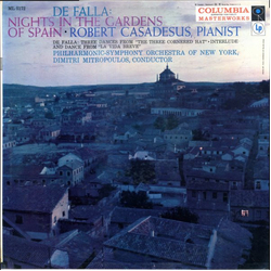 Manuel De Falla / Robert Casadesus / Philharmonic-Symphony Orchestra Of New York / Dimitri Mitropoulos Nights In The Gardens Of Spain Vinyl LP USED