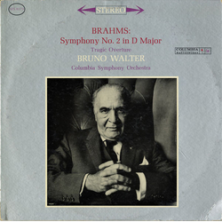 Johannes Brahms / Bruno Walter / Columbia Symphony Orchestra Symphony No. 2 In D Major / Tragic Overture Vinyl LP USED