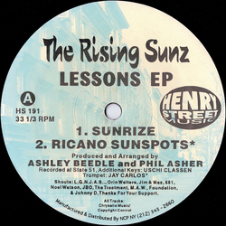 The Rising Sunz Lessons EP Vinyl 12" USED