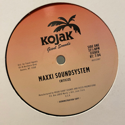 Maxxi Soundsystem Criticize / His Hat Was His Home Vinyl 12" USED