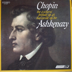 Frédéric Chopin / Vladimir Ashkenazy The 4 Scherzi / Prelude Op.45 / Barcarolle Op.60 Vinyl LP USED