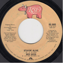 Bee Gees Stayin' Alive Vinyl 7" USED
