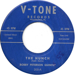 Bobby Peterson Quintet The Hunch Vinyl 7" USED