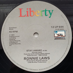 Ronnie Laws Stay Awake / Heavy On Easy Vinyl 12" USED