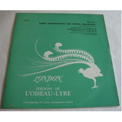 Wolfgang Amadeus Mozart Three Divertimenti For String Orchestra KV 136, 137, 138 Vinyl LP USED