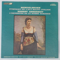 Ernest Ansermet / Felix Mendelssohn-Bartholdy / L'Orchestre De La Suisse Romande Ansermet Conducts Mendelssohn Vinyl LP USED