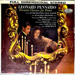 Leonard Pennario Favorite Classics For Piano Vinyl LP USED