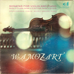 Wolfgang Amadeus Mozart / Dénes Kovács / Mihály Bächer Sonatas For Violin And Piano Vinyl LP USED