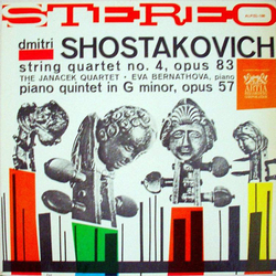 Dmitri Shostakovich / Janáček Quartet / Eva Bernáthová String Quartet No. 4, Opus 83 / Piano Quintet In G Minor, Opus 57 Vinyl LP USED