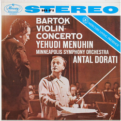 Béla Bartók / Yehudi Menuhin / Minneapolis Symphony Orchestra / Antal Dorati Violin Concerto Vinyl LP USED