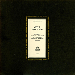 Franz Schubert / Artur Schnabel Sonata In B Flat Major Op. Posthumous / Allegretto In C Minor Vinyl LP USED