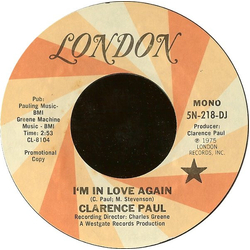 Clarence Paul I'm In Love Again Vinyl 7" USED