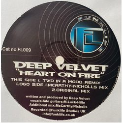 Deep Velvet Heart On Fire Vinyl 12" USED