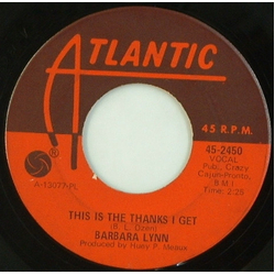 Barbara Lynn This Is The Thanks I Get / Ring Telephone Ring Vinyl 7" USED