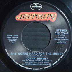 Donna Summer She Works Hard For The Money Vinyl 7" USED
