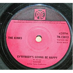 The Kinks Ev'rybody's Gonna Be Happy Vinyl 7" USED