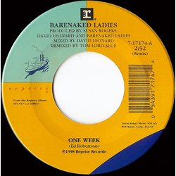 Barenaked Ladies One Week Vinyl 7" USED
