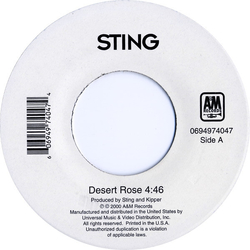 Sting Desert Rose / After The Rain Has Fallen Vinyl 7" USED